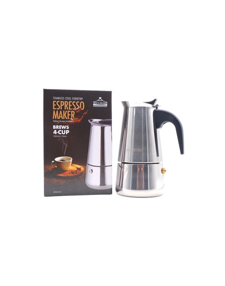 22558 - Wee's Beyond S/S Espresso Coffee Maker 4 Cups - Box:  - Loc: J11