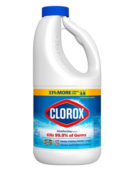 22560 - Clorox Bleach Concentrated - 43 fl. oz. (Case of 6) - Box:  - Loc: 52F