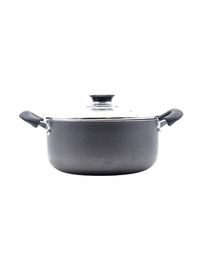 22600 - Non-Stick Sauce Pot W/ Glass Lid - 5 Qt. - Box:  - Loc: J10
