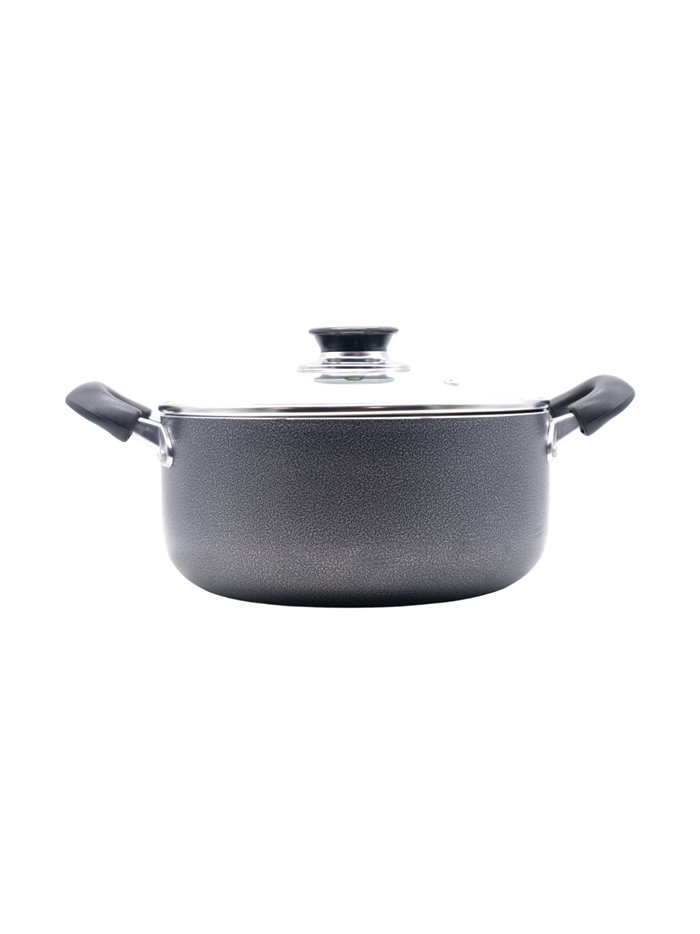 22600 - Non-Stick Sauce Pot W/ Glass Lid - 5 Qt. - Box:  - Loc: J10