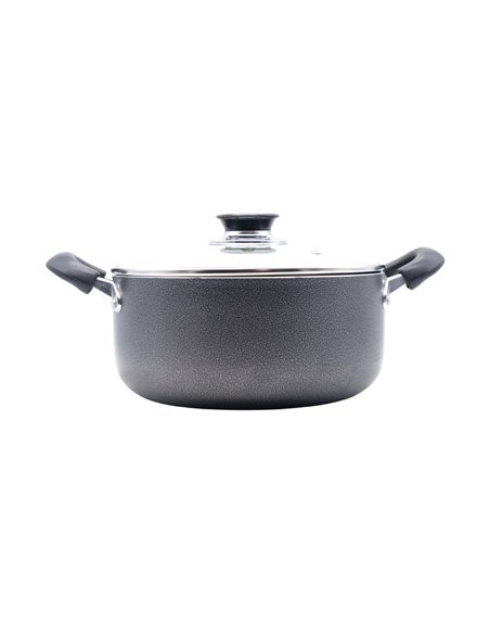 22600 - Non-Stick Sauce Pot W/ Glass Lid - 5 Qt. - Box:  - Loc: J10