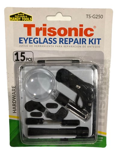 22652 - Trisonic Eyeglass Repair Kit 15pcs - (TS-G250) - Box:  - Loc: A1