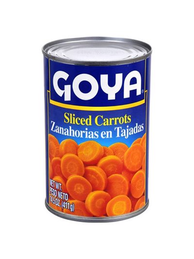 22710 - Goya  Carrots Sliced  - 14.5 oz. (Pack of 24) - Box:  - Loc: G11