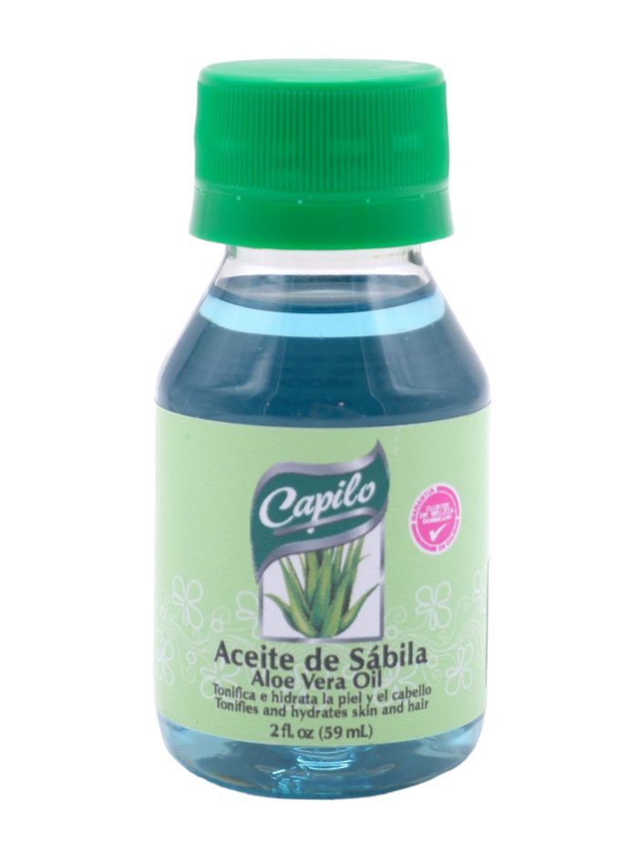 22800 - Capilo Aloe Vera Oil(Aceite de Sabila) - 2 fl. oz. - Box:  - Loc: L2