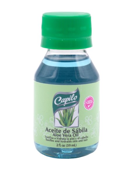 22800 - Capilo Aloe Vera Oil(Aceite de Sabila) - 2 fl. oz. - Box:  - Loc: L2
