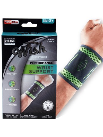 22893 - Wish Performance Wrist Support, 2Pkg - 12ct - Box:  - Loc: N14