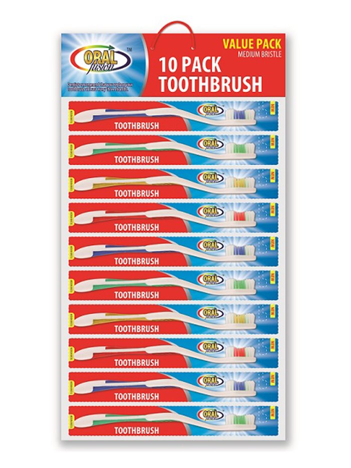 23018 - Oral Fusion Toothbrush 10 Pack - Box:  - Loc: K9