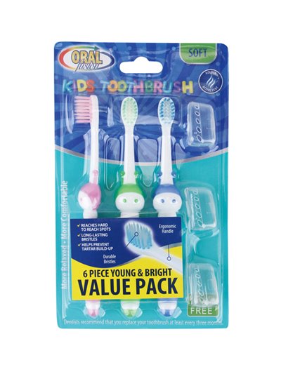 23021 - Oral Fusion Toothbrush Kids Soft - 3 Pack. (68034) - Box:  - Loc: K9