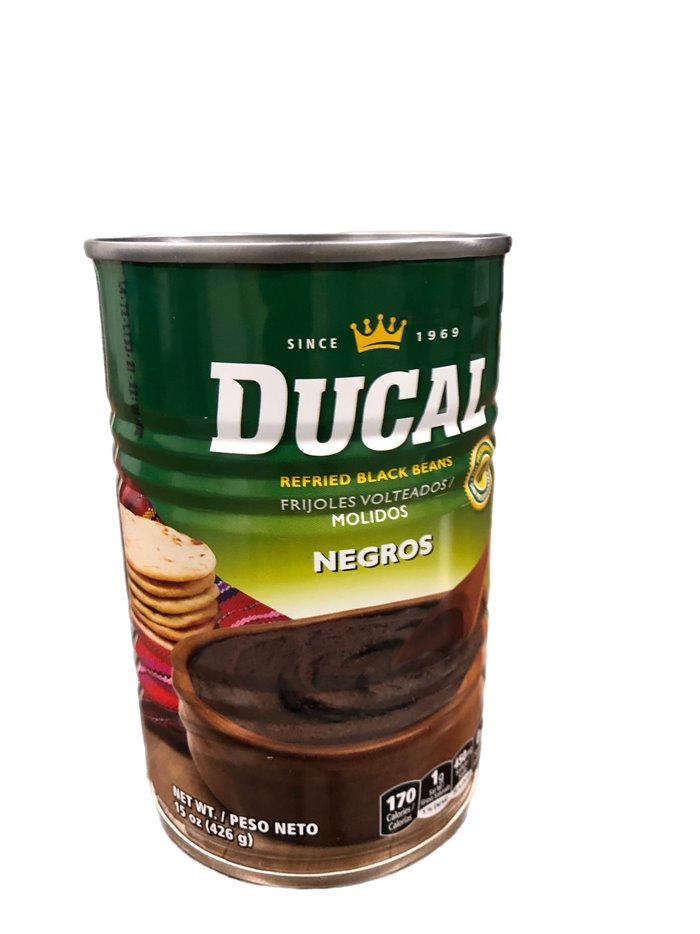 23440 - Ducal Refried Black Beans - 15 oz. (Pack of 24) - Box:  - Loc: H13