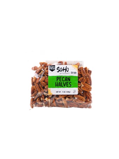 23476 - SoHo Gourmet Pecan Halves - 5 oz. - Box:  - Loc: C.J.1