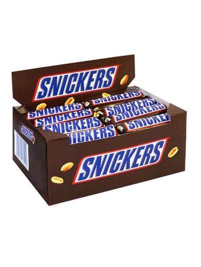 23480 - Snickers Chocolate Bar 40ct - Box:  - Loc: M4