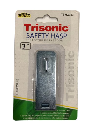 23526 - Trisonic Safety Hasp 3" ( TS-HW363 ) - 1 Pack - Box:  - Loc: A2