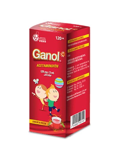 23560 - Ganol Jarabe Acetaminofen 120mg- ml - Box:  - Loc: K2