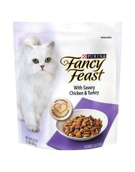 23804 - Purina Fancy Feast Savory Chicken & Turkey - 16 oz. (Case of 4 bags) - Box:  - Loc: S1