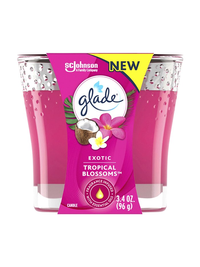 23876 - Glade Candle Exotic Tropical Blossoms - 3.4 oz. (Case of 6) - Box:  - Loc: I5