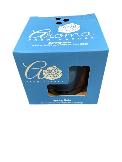 23890 - Aroma Candle Jar, Spring Rain - 3 oz. (Case of 8) - Box:  - Loc: A11