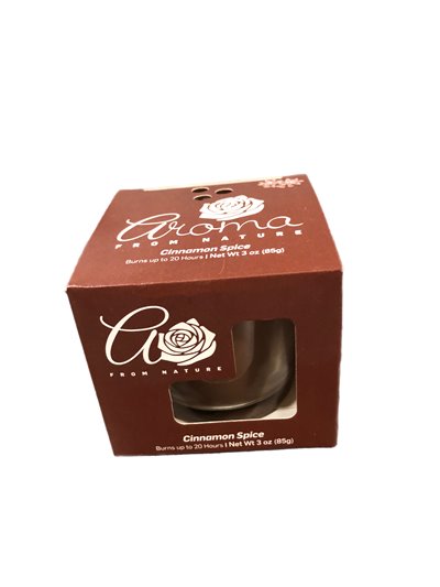 23893 - Aroma Candle Jar, Cinnamon Spice - 3 oz. (Case of 8) - Box:  - Loc: A11