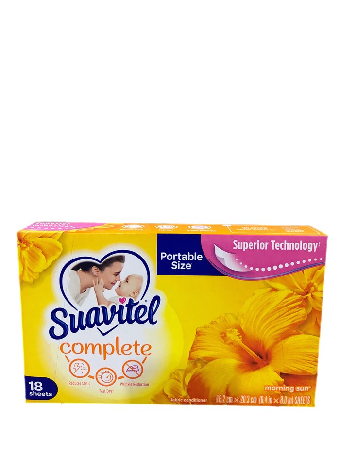 23915 - Suavitel Dryer Sheets, Morning Sun - 18ct (Case of 15) - Box:  - Loc: C1
