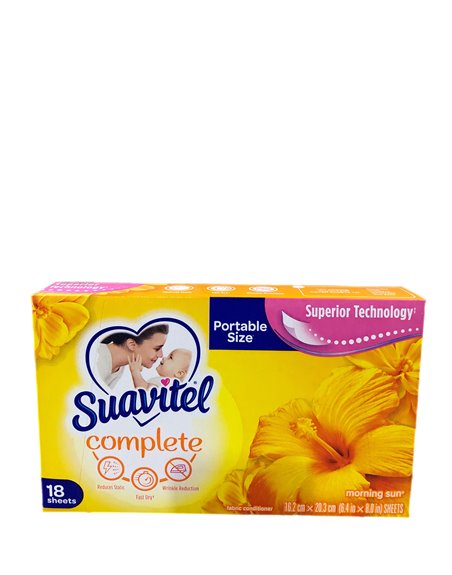 23915 - Suavitel Dryer Sheets, Morning Sun - 18ct (Case of 15) - Box:  - Loc: C1