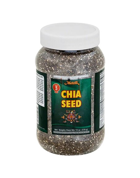 23991 - Metztli Chia Seeds Jar - 13 oz. - Box:  - Loc: R6