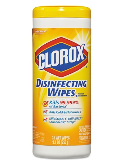 24082 - Clorox Disinfecting Wipes, Lemon - 35ct (Case of 12) - Box:  - Loc: A0