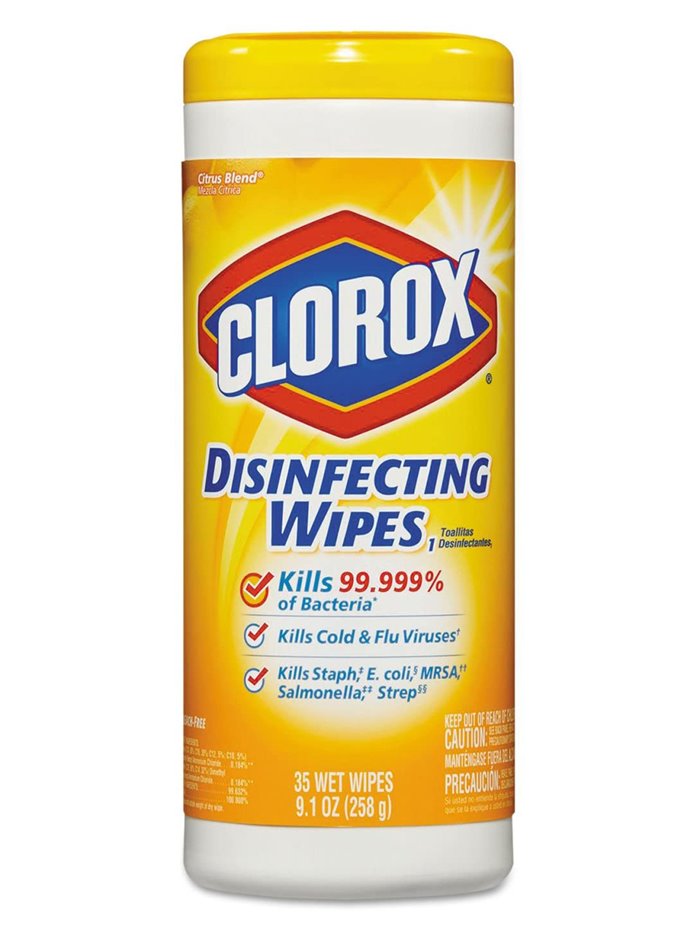 24082 - Clorox Disinfecting Wipes, Lemon - 35ct (Case of 12) - Box:  - Loc: A0