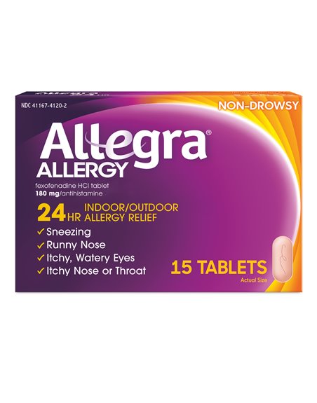 24169 - Allegra Allergy 24 Hr - 15ct - Box:  - Loc: K4
