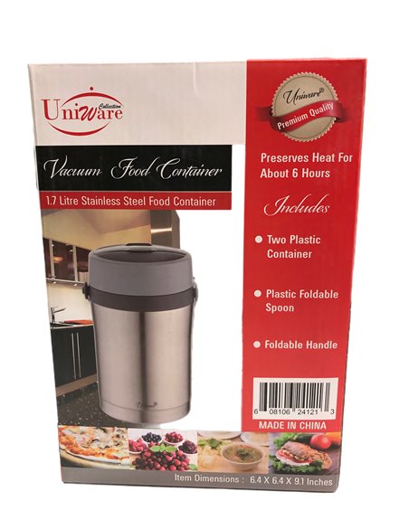 24222 - Uniware S/S Vacuum Flask 1.7lt - Box:  - Loc: J10