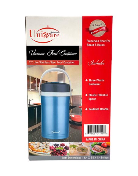 24223 - Uniware S/S Vacuum Flask 2.2lt - Box:  - Loc: J10