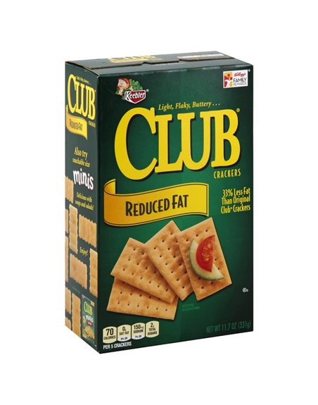24365 - Keebler Club Crackers Reduced Fat- 11.7 oz. (12 Pack) - Box:  - Loc: R5