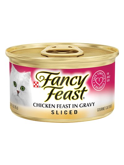 24367 - Purina Fancy Feast Sliced Chicken In Gravy  - 3 oz. (24 Cans) - Box:  - Loc: E11
