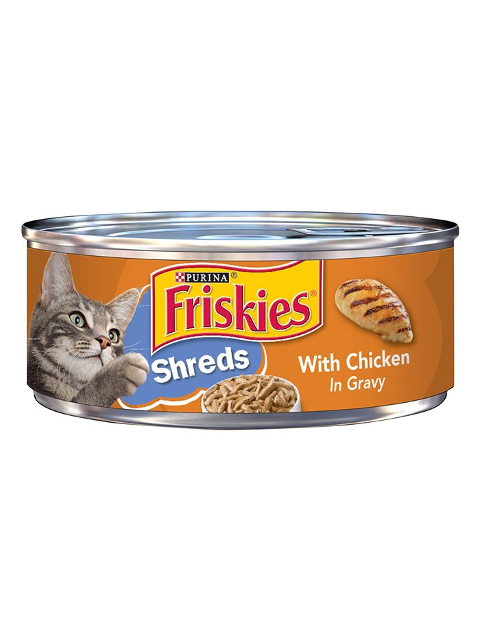 24369 - Friskies Cat Food Shreds Chicken , 5.5 oz. - (24 Cans) - Box:  - Loc: A8