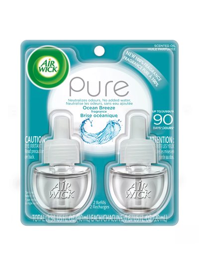 24382 - Air Wick Essential Oils Refill, Ocean Breeze - 2ct/20ml. (Case of 6) - Box:  - Loc: I3