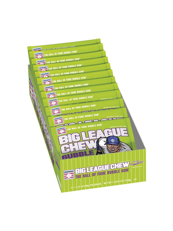 24390 - Big League Chew, Sour Apple - 12 Count - Box:  - Loc: 21M
