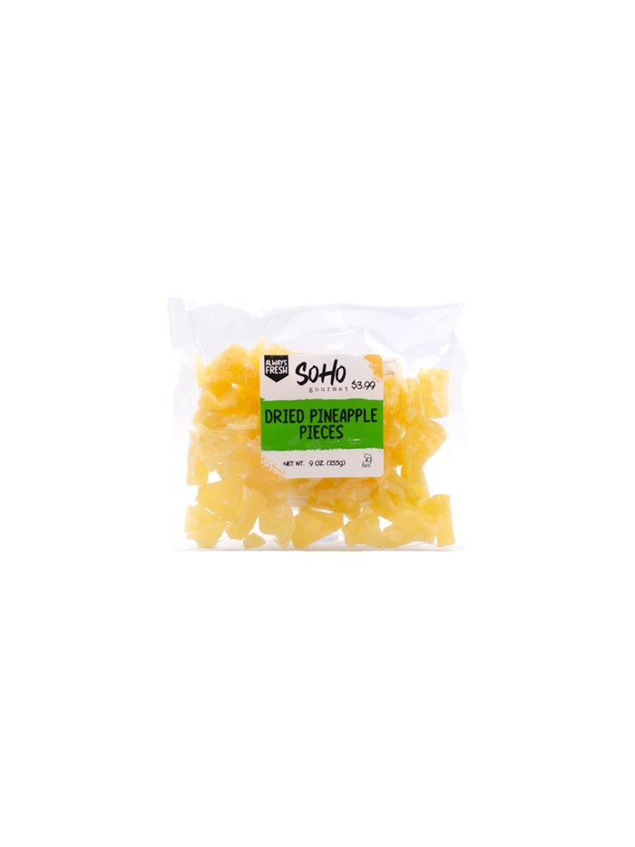 24434 - Soho Gourmet Pineapple Pieces - 9 oz - Box:  - Loc: 