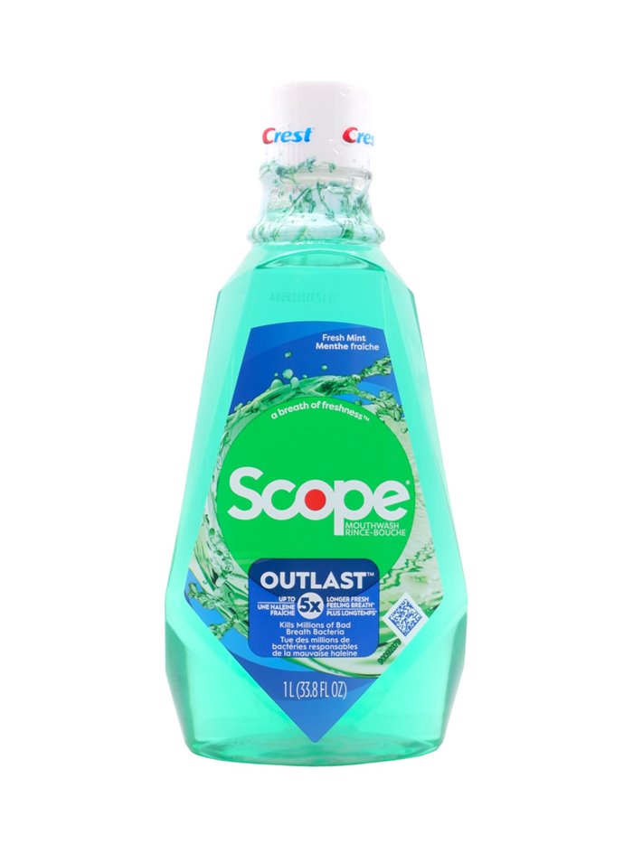 24559 - Crest Scrope Mouthwash, Outlast (Fresh Mint) - 1 L - Box:  - Loc: K4