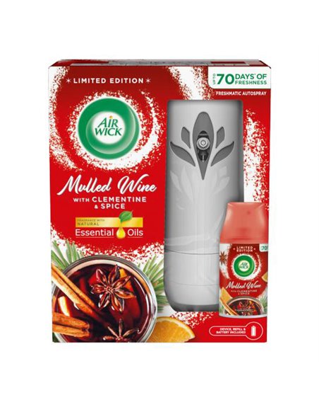 24688 - Air Wick Freshmatic Autospray Kit, Mulled Wine - 250ml. (Case of 4) - Box:  - Loc: I3