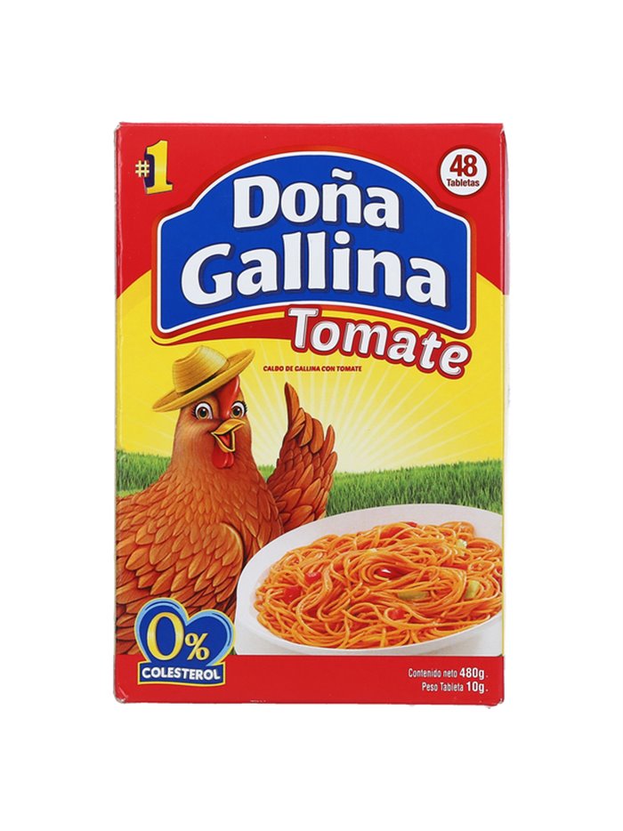 24774 - Doña Gallina Tomate 480g - 48 Tabletas - Box:  - Loc: N3