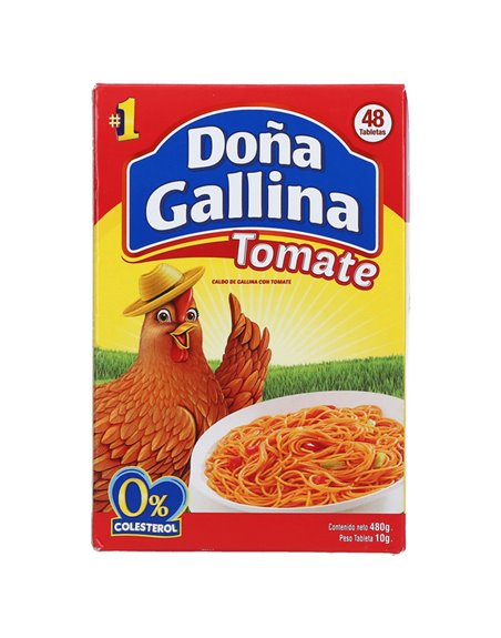 24774 - Doña Gallina Tomate 480g - 48 Tabletas - Box:  - Loc: N3