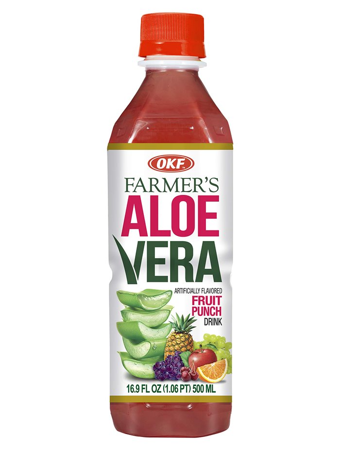 24810 - OKF Aloe Vera Drink, Fruit Punch - 500ml (Case of 20) - Box:  - Loc: F7