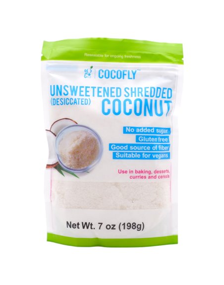 24818 - Cocofly Unsweetened Shredded Coconut - 7oz - Box:  - Loc: F1