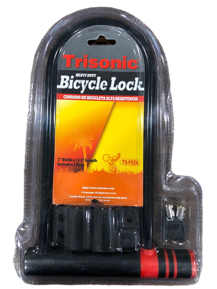 24958 - Trisonic Bicycle Lock 7"x12.5" Ïncludes 2 Keys ( TS-F026 ) - Box:  - Loc: A2