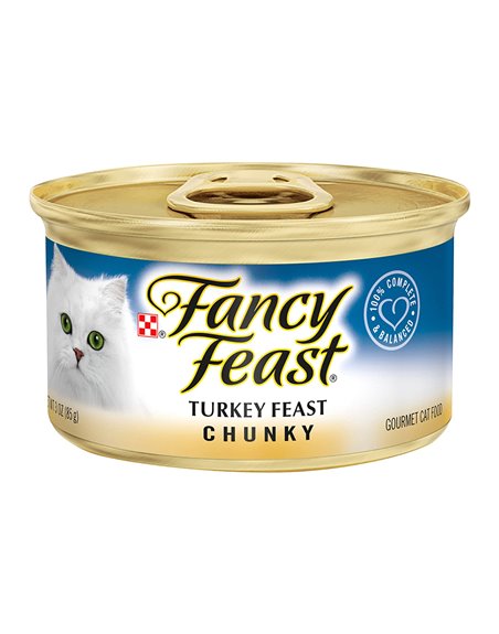 25107 - Purina Fancy Feast Chunky Turkey - 3 oz. (24 Cans) - Box:  - Loc: E11
