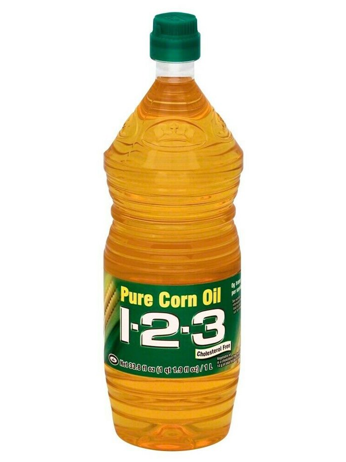 25134 - 1-2-3 Corn Oil - 33.8 fl. oz. (Case of 12) - Box:  - Loc: G5