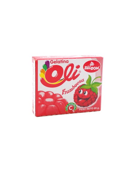 25234 - Baldom Oli Gelatin Raspberry - 3oz. ( Case of 48) - Box:  - Loc: O3