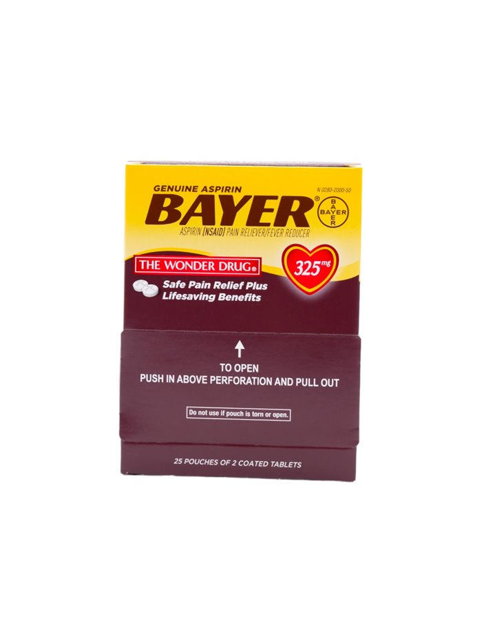 25334 - Bayer Aspirin 325mg - 100 Tabs - Box:  - Loc: K1