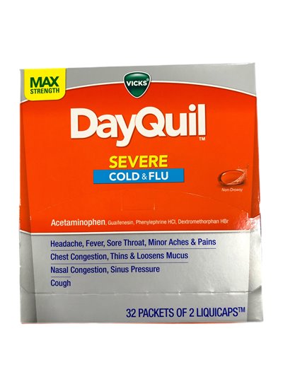 25348 - Dayquil Severe Cold & Flu - 32ct - Box:  - Loc: K2