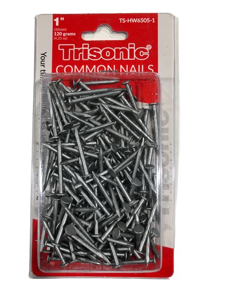 25438 - Trisonic Common Nails 1 (25mm ) ( TS-HW6505-1 ) - 120g - Box:  - Loc: A1