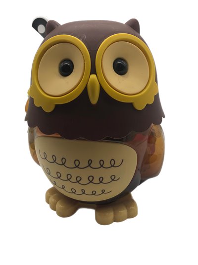 25653 - Fruit N' Juicy Jelly Candy (Owl) Jar. Assorted Flavor Fruit Jelly Bite Snack - 6/26 oz. - Box:  - Loc: 