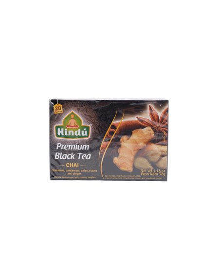 25668 - Hindu Tea Black Premium, Ginger & Cinammon - 20ct - Box:  - Loc: M1